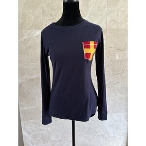 Kiel James Patrick Women’s Sailing Long Sleeve Tee Shirt - XS Navy Flag Newport